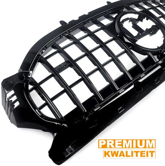 Grille - Voor Mercedes-Benz GLA-Klasse H247 GLA200 2020-2023 - Auto accessoires - GT Grille - Niergrille - Gloss Zwart