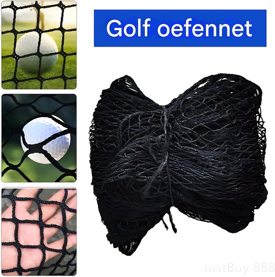 Golfoefennet - Chipping net - Golfaccessoires - Golf - 3x3m - Voor Indoor & Outdoor Training - Zwart