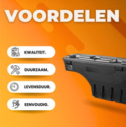 Opbergbox met deksel- Opbergdoos- Buiten- 25L Opbergbakken en Gereedschapskist - Kunststof Opbergdoos