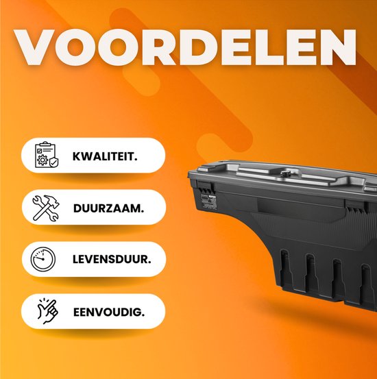 Opbergbox met deksel- Opbergdoos- Buiten- 25L Opbergbakken en Gereedschapskist - Kunststof Opbergdoos