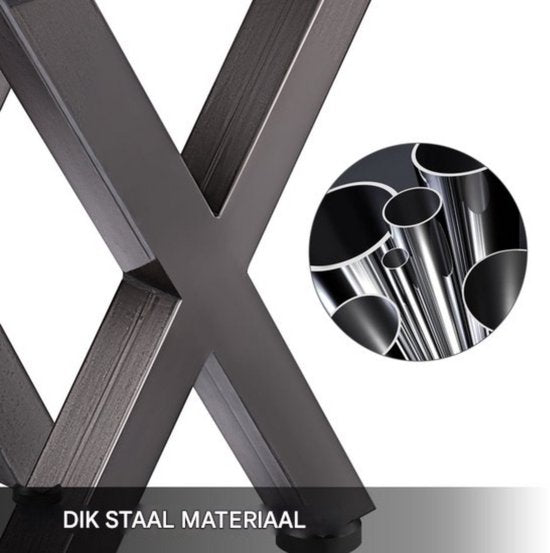 Tafelpoten - Metaal- 2 Stuks X-vormige Kruispoten - Industriële Eettafelpoten - 1000kg Belasting
