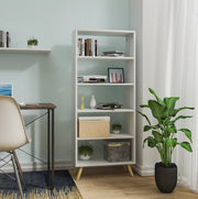 Bolt Edge Boekenkast - Industrieel - Wit - Op poten - 4 lagen - Hout MDF