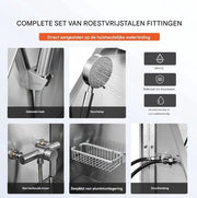 Hondenbad Professioneel - Hondentrimmer - Afvoer Kit - Warm & Koud Water Slangen - RVS