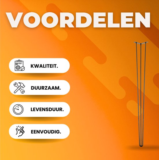 Tafelpoten - 4 Stuks DIY Bureautafelpoten - Metaal Zwart- 91,5 cm Salontafelpoot - Tot 100kg