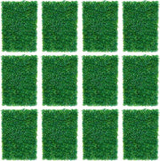 Kunstgras Muurpanelen - Kunstgras achtergrond - Decoratie - Wanddecoratie - Set van 12 - Voor Binnen & Buiten - Groene Heg Wanddecoratie van PE - Ideaal voor Tuin, Balkon, Achtertuin of Achtergrondmuur