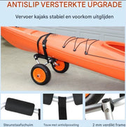 Kajak trolley - Voor SUP, Kano, Kayak, Surfplank - Surf trolley - Opvouwbare Kano trolley - PU Banden - 113KG
