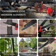 Compacte Draadloze Kettingzaag Tavien - 8 Inch Handheld Kettingzaag voor Houtzagen, Bomen Snoeien en Tuinwerk