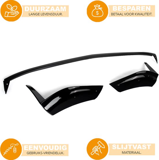 Front Splitter Spoiler Lip - M Sport Stijl - Gloss Zwart - Voor BMW 1 Serie F20/F21 (2015-2018) - Auto Accessoires