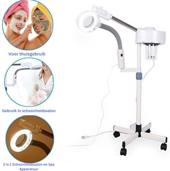 Happyment Vapozone PRO - Gezichstoom - Vapozone met loeplamp - Vapozone Visage