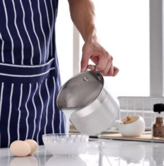 Marlito Pannenset - 14 delig - Voor Inductie en Gas - Vaatwasserbestendig - RVS met Glazen Deksels