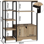 Bolt Edge Boekenkast - Industrieel - Oak/Zwart - 6 lagen - 80x35x97cm