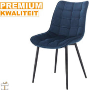 Eetkamerstoelen - Velvet Blauw - Kuipstoel stijl - Set van 2, 4 of 6