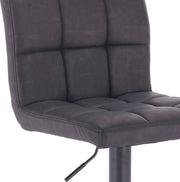 Barkruk Derla - Met hoge rugleuning - Barstoelen ergonomisch - Zithoogte 60-82cm - Antraciet - Set van 1 - Keuken en bar