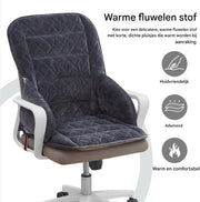Bureaustoel kussen Tavien - Rugkussen - Ergonomisch - Universeel - Donkergroen
