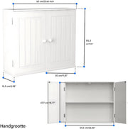 Wastafelonderkasten deluxe - Badkamerkast - Badkamermeubel - Wastafelkast - Wit