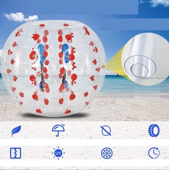 Bolt Edge Bumperball - Opblaasbal - Blauw - Voor kinderen - Plezier buitenspelen