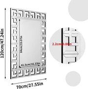Badkamerspiegel Grandiose - 120cm - Voor Badkamer, Make-up & Wandmontage