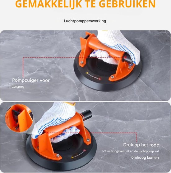 Glazen zuignap PRO - Lifter gereedschap - Zuigheffers