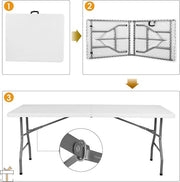 Happyment Camping klaptafel - 4 personen - Inklapbaar - Picknicktafel - Kinderen & volwassenen