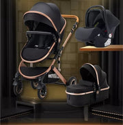Happyment 3 in 1 Kinderwagen - Buggy - Wandelwagen Baby - Reisbuggy - Reis Buggy - Plooibuggy - Beige