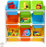 Happyment Opbergkast voor Kinderen - Speelgoedkast - Boekenrek - Boekenkast - Kinderkamer en speelkamer - Hout
