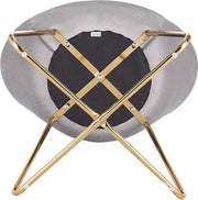 Bolt Edge Bezoekersstoel - Lichtgrijs Velvet - Metalen Poten - Zithoogte 44cm - Set van 1