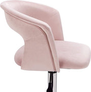 Bureaustoel - Roze Velvet - Ergonomisch - Op Wielen - Verstelbaar