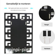 Moderne wandspiegel - Woonkamer & slaapkamer - Rechthoek - Zilver - 100x70CM
