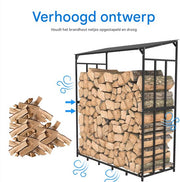 Houtopslag voor buiten - Brandhout - Houtberging - Staal