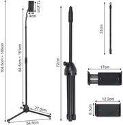 Vloerstandaard Vaylen - voor tablet en telefoon - Statief 4,7"-10" inch - Flexibele beugel standaard