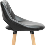 Barkruk Modern Hilton - Industrial - Legergroen - Barkrukken set van 1 - Barstoel Kruk - Barstoelen met rugleuning - Keukenstoel - Kunstleer