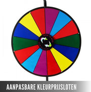 Rad van fortuin - 61cm - Fortuinwiel - Draairad - Draaiwiel - Draaischijf - 14 Slots - Spel & Promotie