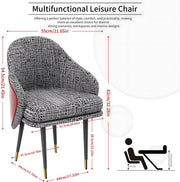 Moderne Eetkamerstoelen Milano - Set van 2 - Met Hoge Dichtheid Sponsschuim - Elegante Keuken- of Restaurantstoel - Lounge - Reddisch bruin
