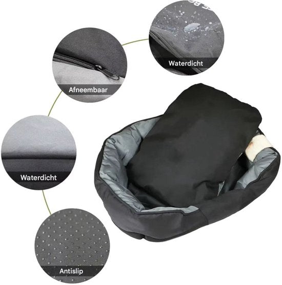 Hondenbed Mumba Tavien - Hondenbank - Hondensofa op poten - Hondenzetel - Hondenmand - Comfort en zacht - Afneembaar kussen - 130cm