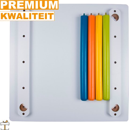 Happyment Kindertafel en 2 Stoeltjes - Kindermeubel - Speeltafel - kinderbureau - Vissen