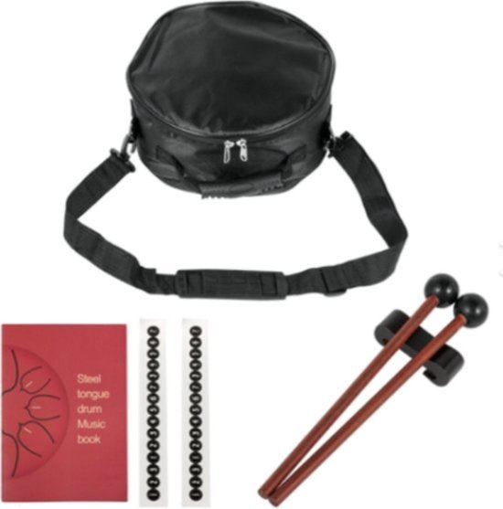 Happyment Steel Tongue Drum - 25 cm - 11 noten - Handdrum - Tong drum - Yoga - Handpan - Paars