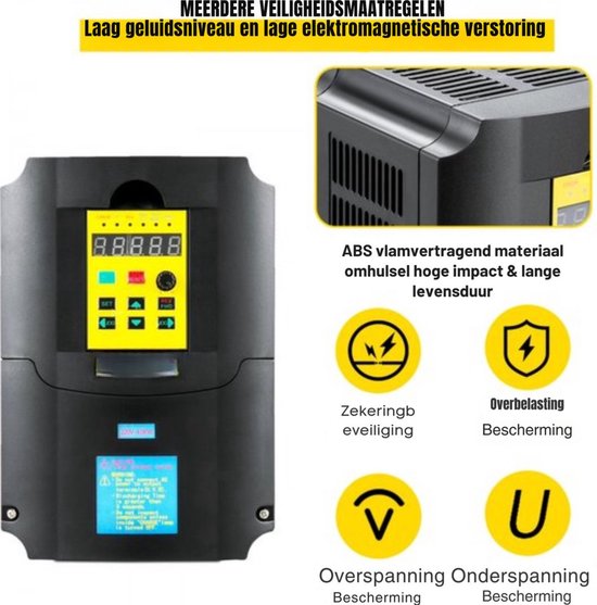 Frequentie Omvormer - 220x118x148 mm - Frequentieomvormer - Frequentieregelaar - 3-Fase ABS Vlamvertragend Materiaal