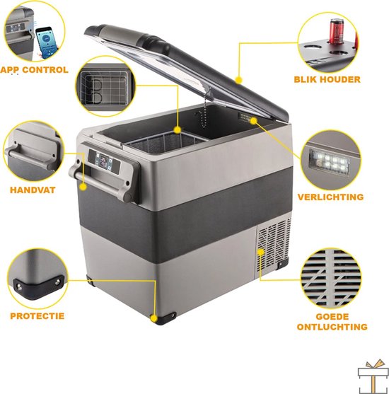 Koelbox - Deluxe 55L - Elektrisch - Koelkast/Vriezer - Auto/Camping - DC/AC - Koelt & verwarmt