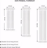 Buitengordijn Vaylen - Waterdicht - Winddicht en verduisterend - Voor Overkapping, Tuinterras, Gazebo en Pergola - Thermisch Geïsoleerd - Donkergrijs 140x213cm