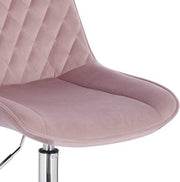 Bureaustoel Deluxe - Op wielen - Ergonomische bureaustoel voor volwassenen - Roze - In hoogte verstelbaar - Velvet