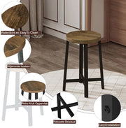 Eetkamerkrukken Vintaro - Set Stoelen - Industriële Stijl - Metalen Poten - Voor Eetkamer, Keuken, Restaurant & Café