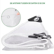 Transparant PVC-zeildoek Opulence - Waterdicht - Met oogjes - Weerbestendig - Zeil voor tuinmeubels of veranda - 300x500cm