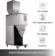 Professionele Vulmachine - Poeder - Keuken - Fijn maler - Pneumatisch - Twee Uitgangen - 100-1000ML - RVS