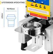 Cup Sealing Machine - Seal apparaat - 220V - 450W - Afdichtmachine voor Bekers - 10-200mm