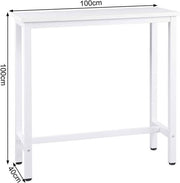 Bolt Edge Bartafel Deluxe - Wit - Keuken - Rechthoekig - Hout/metaal - 100x40x100cm