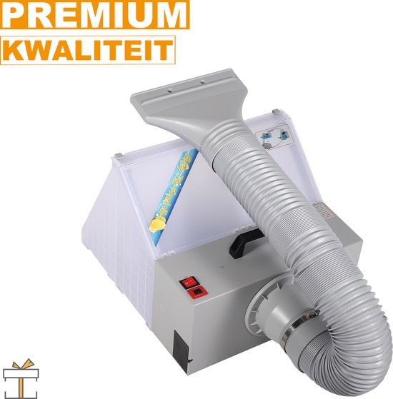 Happyment® Professionele spuitcabine - LED verlichting - Afzuiging en filter - Opvouwbaar - Modelbouw - Draaiplateau - Black friday - Kerstcadeau