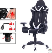 Bolt Edge Luxe Gamestoel - Zwart met wit - Verstelbare Gaming Chair - Ergonomisch