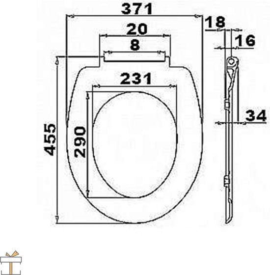 Bolt Edge Toiletbril - Visjes Design - Softclose - Universeel - Antibacterieel