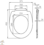 Bolt Edge Toiletbril - Dilly print - Antibacterieel - Softclose - Universeel ontwerp