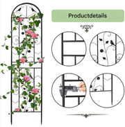 Trellis Opulence - Tuin Trellis Hek - 2 stuks - Voor Buiten - Metalen Klimplant Bloempanelen - 188cm - Anti-Roest Scherm voor Rand en Tuinrand